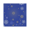 KORREKT WEB Navy Blue Snowflakes, Karácsony szalvéta 20 db-os 33x33 cm