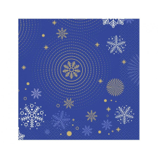 KORREKT WEB Navy Blue Snowflakes, Karácsony szalvéta 20 db-os 33x33 cm party kellék