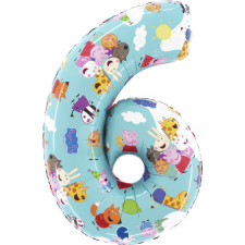 KORREKT WEB Peppa malac Blue 6-os szám fólia lufi 66 cm party kellék