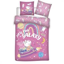 KORREKT WEB Peppa malac Galaxy ágyneműhuzat 140×200cm, 63×63 cm microfibre lakástextília