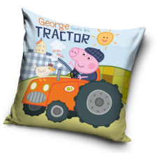 KORREKT WEB Peppa malac Tractor párnahuzat 40x40 cm Velúr lakástextília