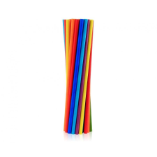 KORREKT WEB Rainbow Colours, Színes papír szívószál 200 db-os party kellék