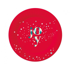 KORREKT WEB Red Joy, Karácsony papírtányér 6 db-os 18 cm party kellék