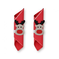 KORREKT WEB Reindeer, Rénszarvas szalvétagyűrű szett party kellék