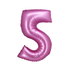 KORREKT WEB Satin Pink, Rózsaszín 5-ös szám fólia lufi 76 cm party kellék