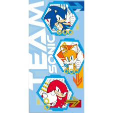 KORREKT WEB Sonic a sündisznó Team fürdőlepedő, strand törölköző 70x140cm lakástextília