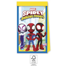 KORREKT WEB Spidey, Pókember papírzacskó 4 db-os FSC party kellék