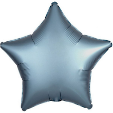 KORREKT WEB Szatén Steel Blue csillag fólia lufi 43 cm party kellék