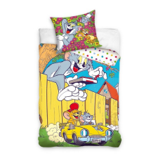 KORREKT WEB Tom és Jerry Yellow Car ágyneműhuzat 140×200cm, 70x90 cm lakástextília