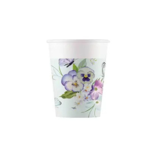 KORREKT WEB Turquoise Butterfly, Pillangó papír pohár 8 db-os 200 ml party kellék