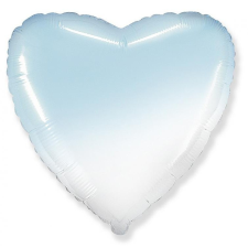 KORREKT WEB White Blue Heart, Fehér Kék Szív fólia lufi 46 cm (WP) party kellék