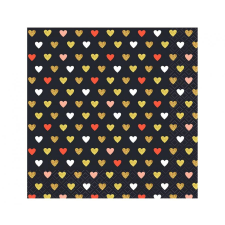 KORREKT WEB XOXO Black szalvéta 20 db-os 33x33 cm party kellék