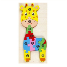 KORREKT WEB Zsiráf puzzle fából, 10 db-os puzzle, kirakós