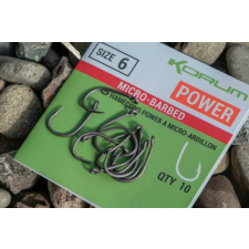 Korum XPERT POWER MICRO BARBED HOOKS - SIZE 16 horog