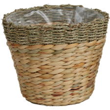 Kosár kerek 18 cm x 16 cm natúr kerti dekoráció
