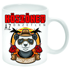 Köszönet az önzetlen barátságodért – pandás bögre (feliratozható) bögrék, csészék
