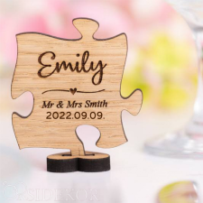  Köszönetajándék és ültetőkártya puzzle 2 az 1-ben dekorációs kellék