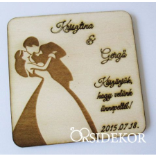  Köszönetajándék fából modern - poháralátét dekorációs kellék