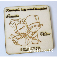  Köszönetajándék fából - poháralátét dekorációs kellék