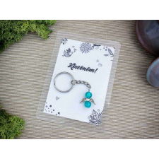  Köszönöm pávakék angyal medálos kulcstartó kulcstartó