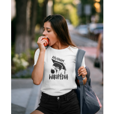  Köszönöm Wikipédia fehér póló egyedi ajándék