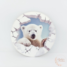  Koszorú közép - kíváncsi jegesmedve dekorációs kellék