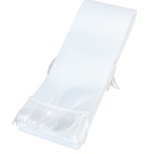  Koszorú szalag 9x200cm fehér-fehér 10db/csom (db ár) dekorációs kellék