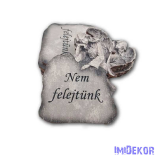  Kőtáblán könyöklő angyal 8x6cm - Nem felejtünk dekorációs kellék