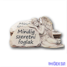 Kőtáblára boruló angyal 3,5x6cm - Mindig szeretni foglak dekorációs kellék