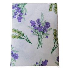 Kotonia Home Exotic terítő - 100% pamut, 180x180 cm, vízálló kreton, levendula díszítéssel lakástextília