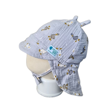  Kötős nyári sapka, kiskacsa, kékesszürke babasapka, sál