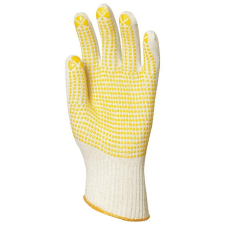  KÖTÖTT DUPLASZÁLAS PAMUTKESZTYŰ, SÁRGA PETTYES TENYÉRREL_9 védőkesztyű