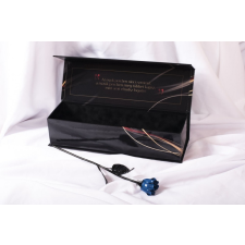  Kovácsoltvas örök rózsa díszdobozban KÉK/FEKETE ajándéktárgy