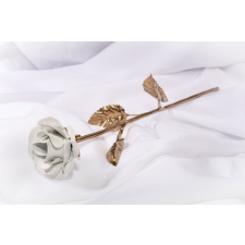  Kovácsoltvas örök rózsa - FEHÉR/ARANY ajándéktárgy