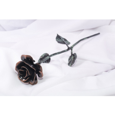  Kovácsoltvas rózsa - RÉZ/ZÖLD ANTIK ajándéktárgy