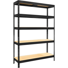 KOVONA SYSTEM PRAKTIK polc 1800x1200x450/5 fekete, 275 kg bútor