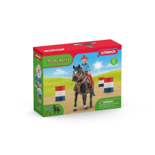 Kowboj és hordóverseny Farm World figurakészlet játékfigura
