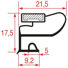  KÖZÉPSŐ SZEGÉLYES AJTÓTÖMÍTÉS 424x198 mm beépíthető gépek kiegészítői