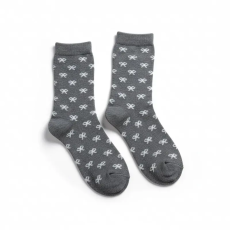  Középszürke női bambusz zokni masnis 35-38