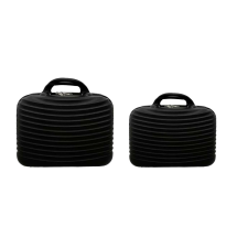Kozmetikai táska szett, utazó, 2 db, 35x25x15 / 30x21x13, fekete, ABYZ®™ smink kiegészítő