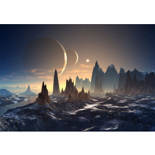  Kozmikus táj tapéta, 300 x 200 cm tapéta, díszléc és más dekoráció