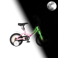 KPC FluoBike Kitty cicás VILÁGÍTÓS 12 rózsaszín fluoreszkáló gyermek kerékpár gyermek kerékpár