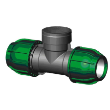  KPE T idom 25x1/2&quot;x25 BM /AM/ hűtés, fűtés szerelvény