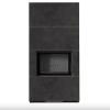  KRATKI FLOKI BOX 8 kW KANDALLÓ FOKOS GRAFIT SZÍNŰ KÜLSŐ, FEKETE BELSŐ KANDALLÓKŐ BURKOLATTAL