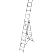 KRAUSE CORDA multifunkcionális létra, 3x9 lépcsőfok, szintező funkció, alumínium, munkamagasság 6... létra és állvány