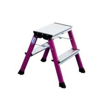 KRAUSE Rolly fellépő, gurítható, pink  2x2 (130136) létra és állvány
