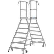 KRAUSE Stabilo két oldalon járható gurítható dobogó, 2x7 (821119) létra és állvány