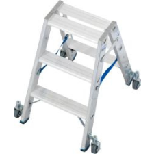 KRAUSE Stabilo lépcsőfokos két oldalon járható gurítható létra 2x3 (124814) létra és állvány