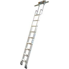 KRAUSE Stabilo lépcsőfokos polclétra T-sínes rendszerhez, 1x9 (815644) létra és állvány