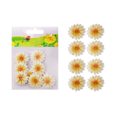  Kreatív dekoráció virágfej öntapadós 8 db/csomag sárga dekoráció
